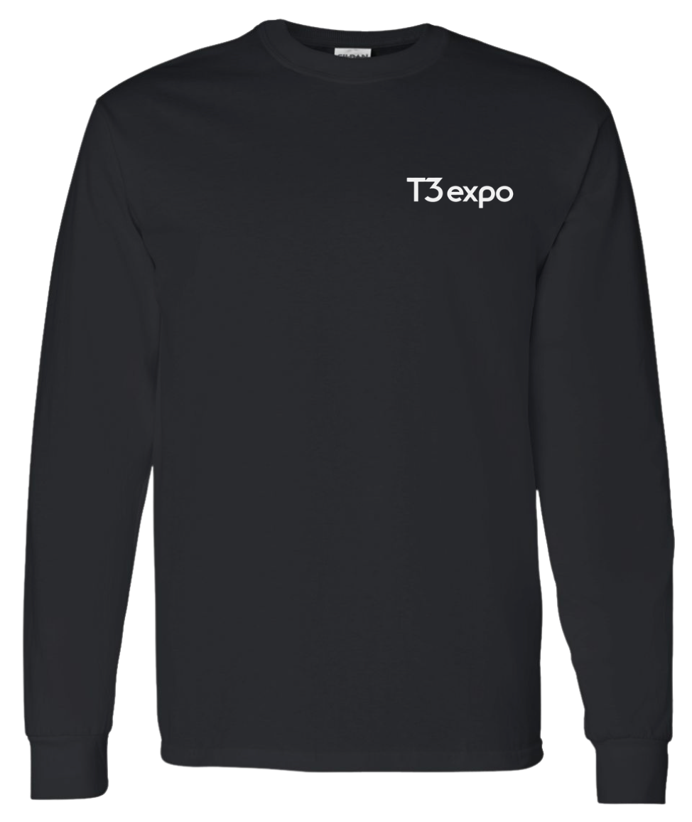 T3Expo Black Long Sleeve Tee
