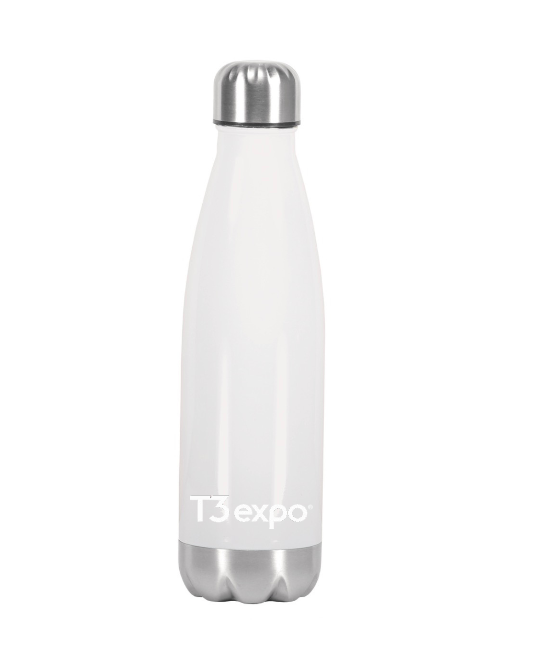 T3Expo white on white Water Bottle
